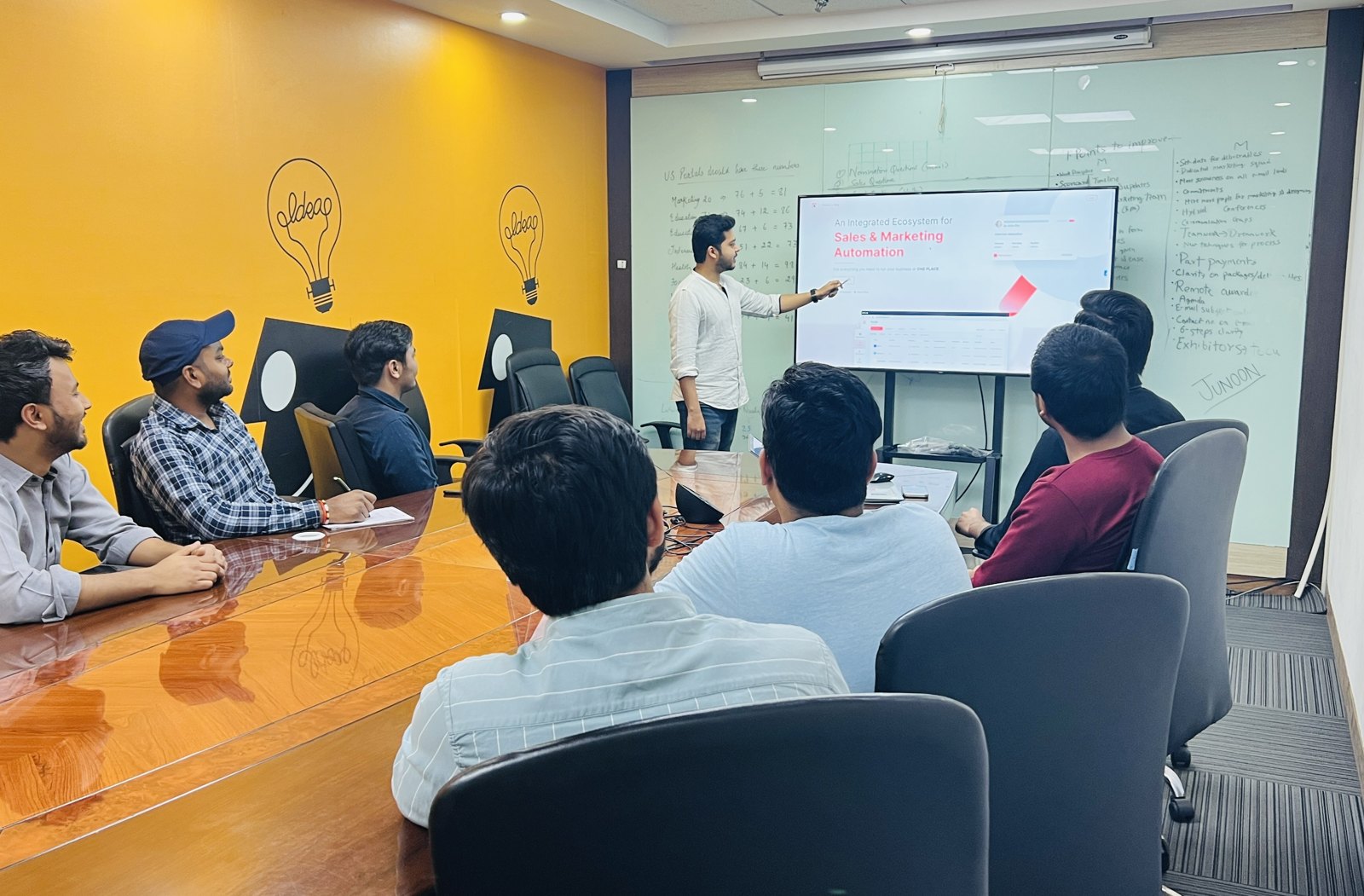 ReachIQ team in a sales and marketing strategy session